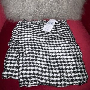 Ralph Lauren Check Black and White Scarf